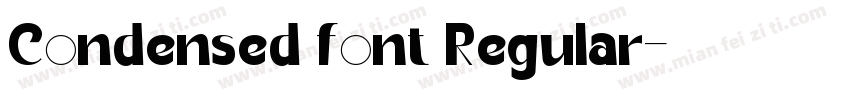 Condensed font Regular字体转换